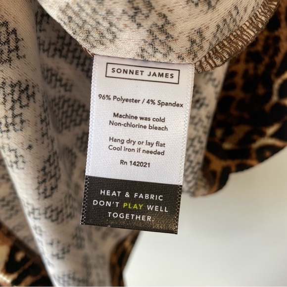 SONNET JAMES Reese Leopard Animal Print Play Dress! Small - Picture 7 of 8